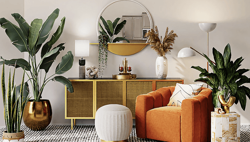 Modern furnished apartment interior for corporate stays