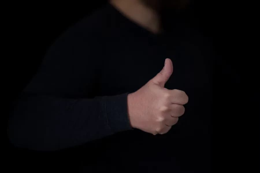 Thumbs up gesture