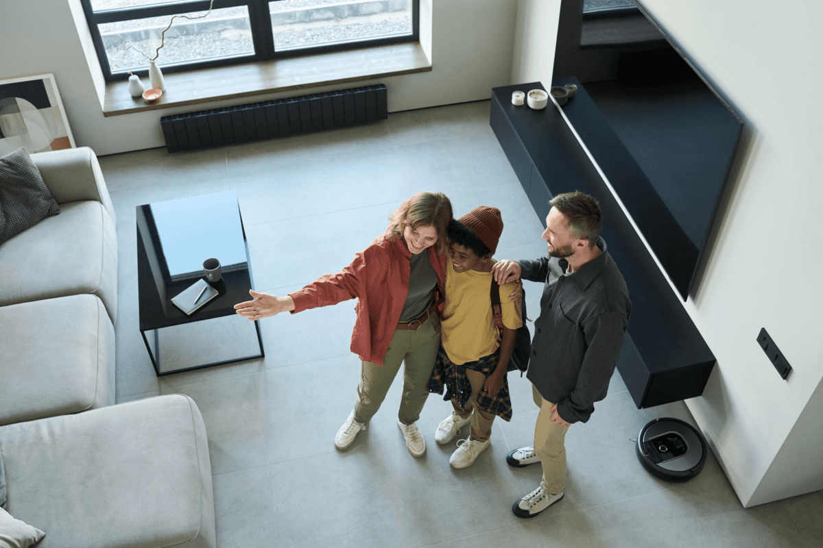 Family in temporary accommodation during an insurance claim